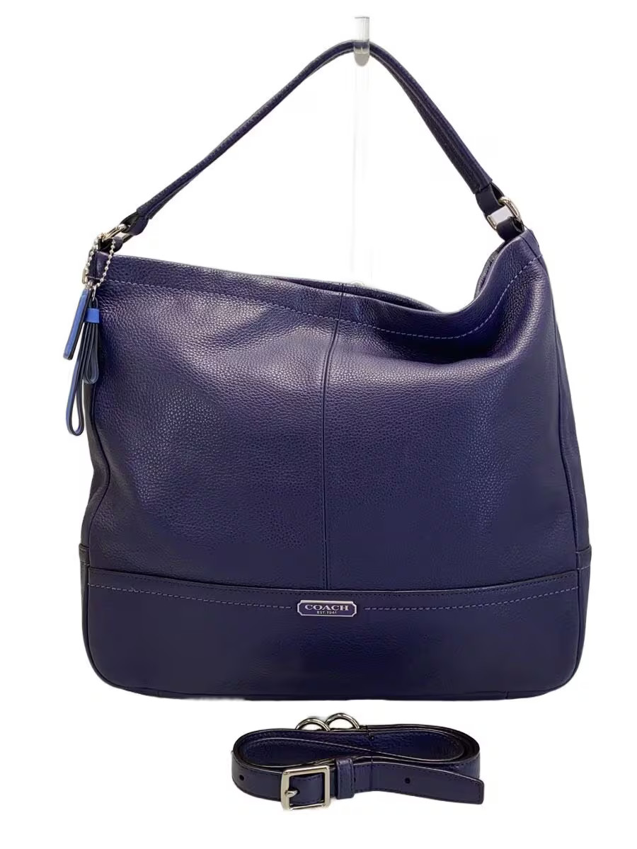 COACH Shoulder Bag Leather NVY F23293