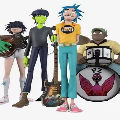 Gorillaz Band 2D Rock Band Noodle Member Murdoc Russel Action Figures Model TOYS