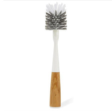 Clean Reach - Bamboo Long Handle Bottle Mug Brush ,White