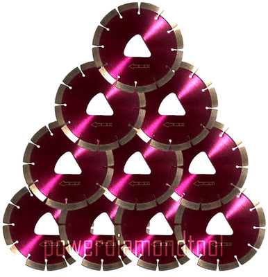 10Pk-6'' Husqvarna 150 Soff-Cut Diamond Blade- Early Entry Concrete+3 SKID PLATE