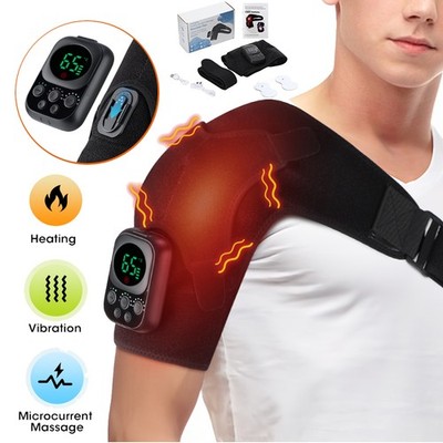 Electric Heated Shoulder 3 Modes Massager Brace with Vibration Joint Pain Relief