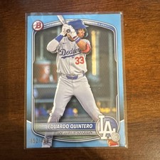 Topps ’25 Bowman Sky Blue /499 Rookie Eduardo Quintero #BP-115 Dodgers RC