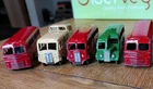Vintage Dinky Toys 5 Single Deck Coaches..  Play Worn