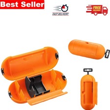 Durable Splash Proof Plug Cover for Outdoor Use, 21 x 8.5 cm, Bright Orange