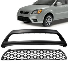 Pair of 2 Gray gRILL Lower Bumper Grille Front Textured For 2010 2011
