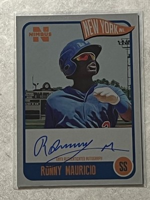 2020 Onyx Nimbus Ronny Mauricio Silver Foil Auto RC /325 #NARM Mets *QTY