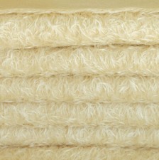 1/4 yd 325S/CM Cream INTERCAL 5/8" Semi-Sparse Curly-Matted Mohair Fur Fabric