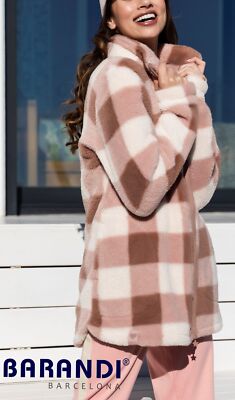 BARANDI vestaglia corta pile donna VALERIA-3 giacca zip invernale