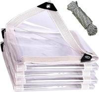 Transparente Pvc Plane Mit ÖSen 420 G/M² 2X1M FüR Pavillon, Balkon