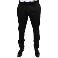DOLCE & GABBANA Pants Black Cotton Stretch Skinny Men Dress IT56/W42/XXL 570usd