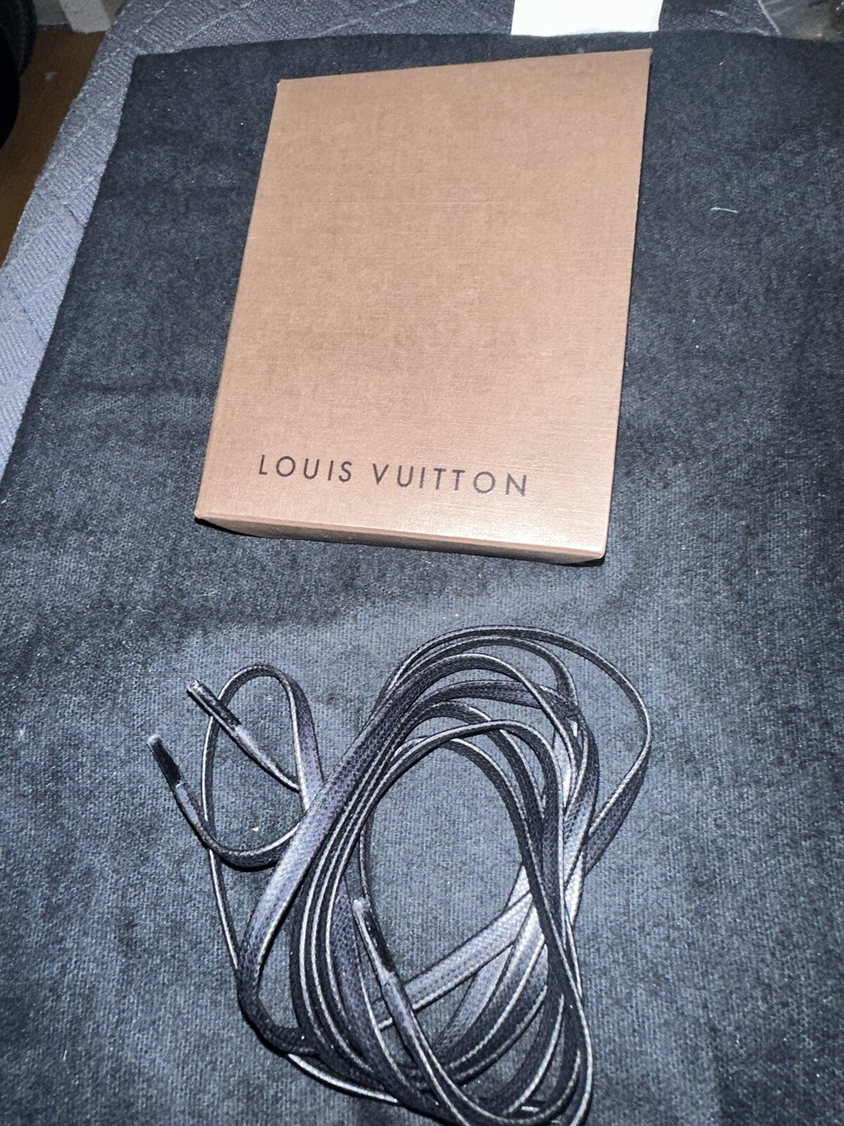 Louis Vuitton Black Leather Shoe Laces 30 Inches eBay