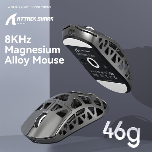 ATTACK SHARK R3 46g Magnesium Alloy Mouse, PixArt PAW3395 BT/2.4G/Wired,26000DPI - Picture 10 of 64