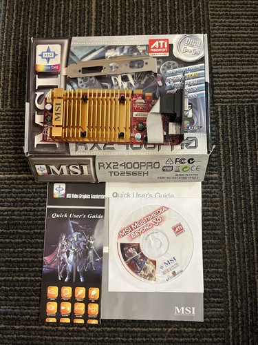 MSI ATI Radeon HD 2400Pro 256MB GDDR2 Vid Graphics Card RX2400PRO-TD256EH Lo Pro