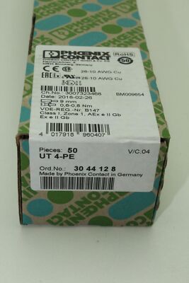 Phoenix Contact UT 4-PE Schutzklemme / Erdungsklemme , VPE: 50St. ''Neu&OVP''