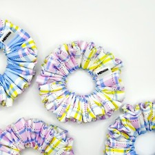 Women Candy Plaid Scrunchies For Headband With Cute Floral Pattern Sei Size M
