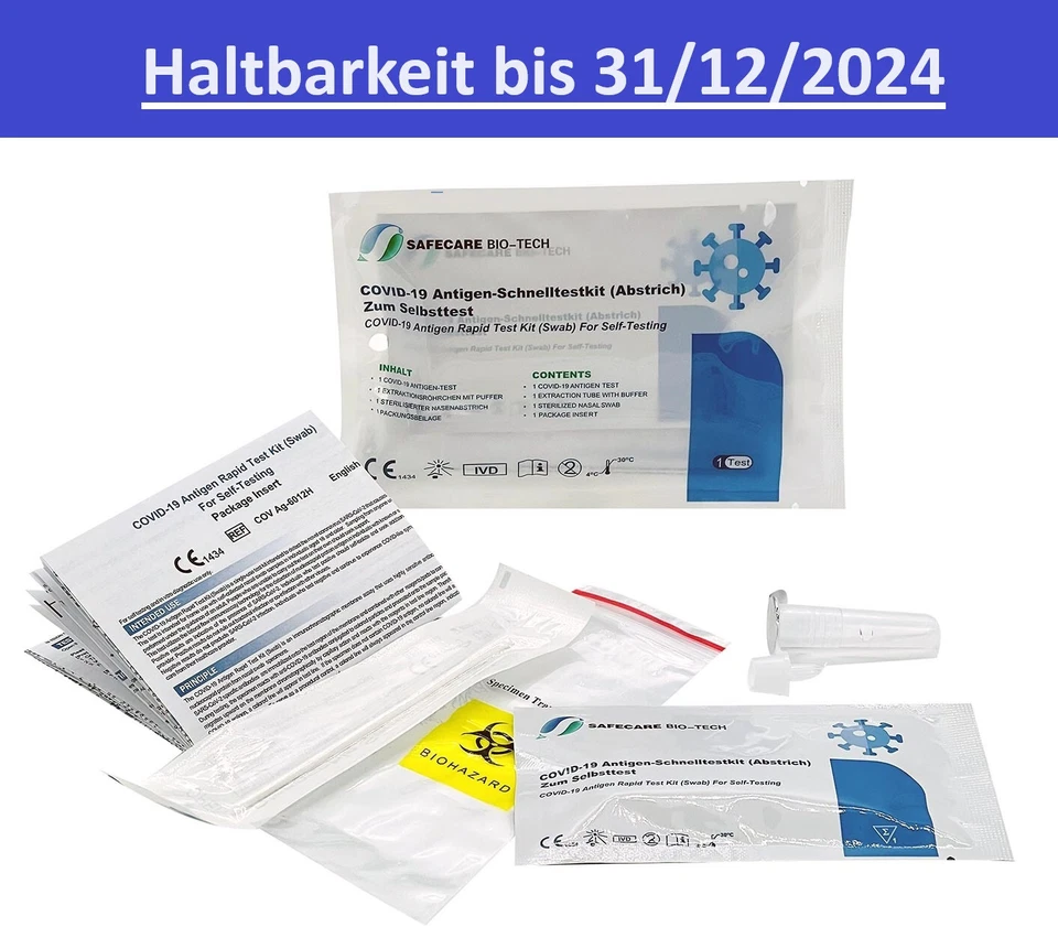 GREEN SPRING SAFECARE Corona Schnelltest Antigen 10 STK. Speicheltest BfArM gelistet 1er Test