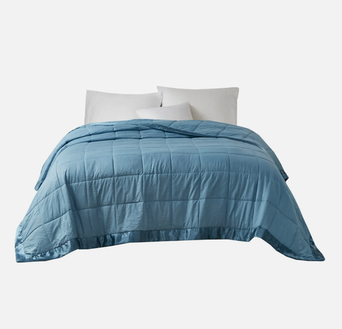 Madison Park Cambria Oversized Down Alternative Blanket with Satin Trim - Picture 3 of 6