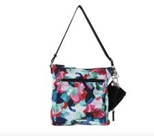 Samantha Brown To-Go MEDIUM Zip-Front Crossbody Handbag ORCHID CAMO nwt