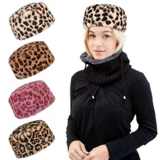 Faux Fur Winter Warm Hat for Women Classy Russian Hat with Fleece Snow Ski Cap