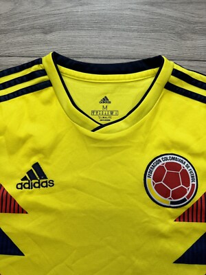 Colombia 2018 2019 Home Football Jersey Soccer Shirt Adidas Size M