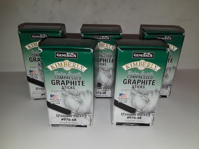 60) Kimberly 976-6B Compressed Graphite Sticks Soft * Value Bundle Of 60 Stick* | eBay
