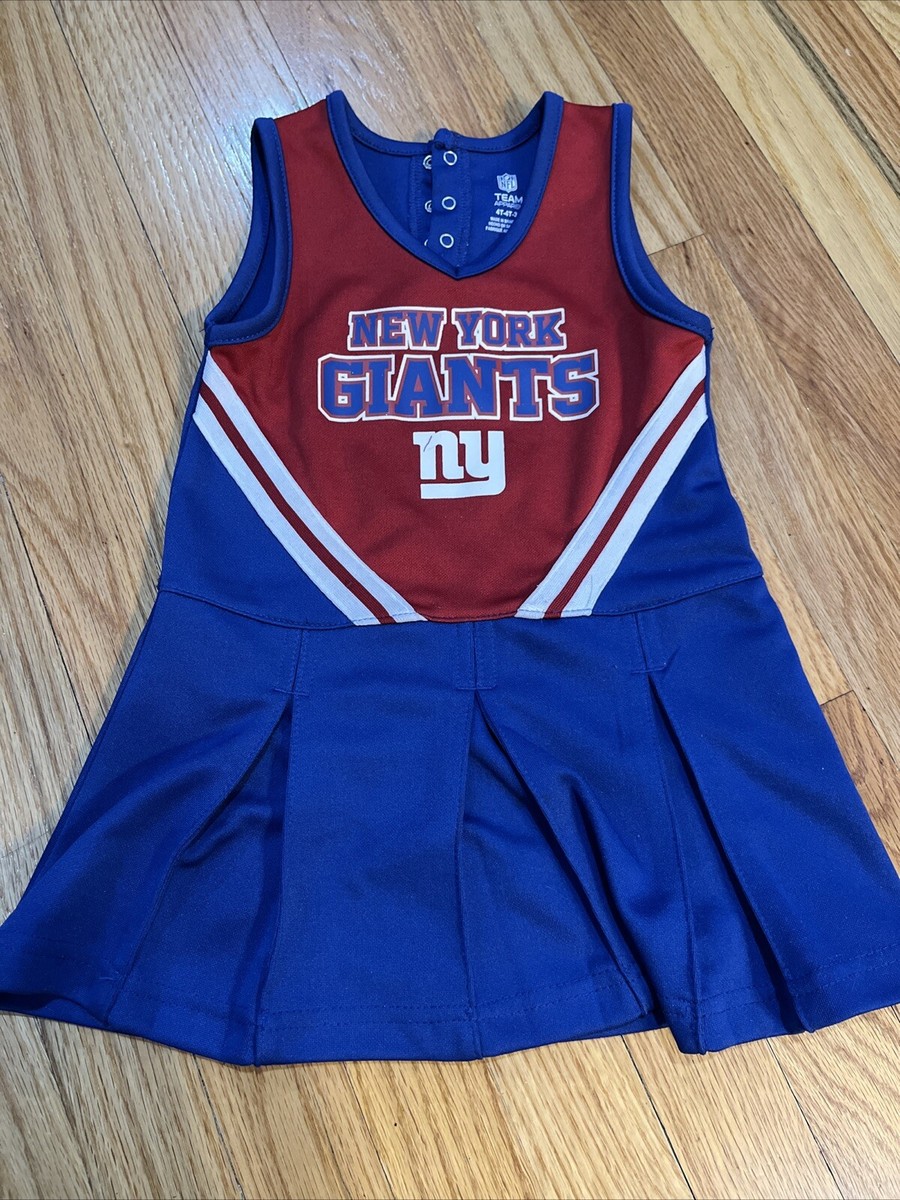 giants jersey dress NY Toddler Cheerleader Size 4T by NFL All Regular