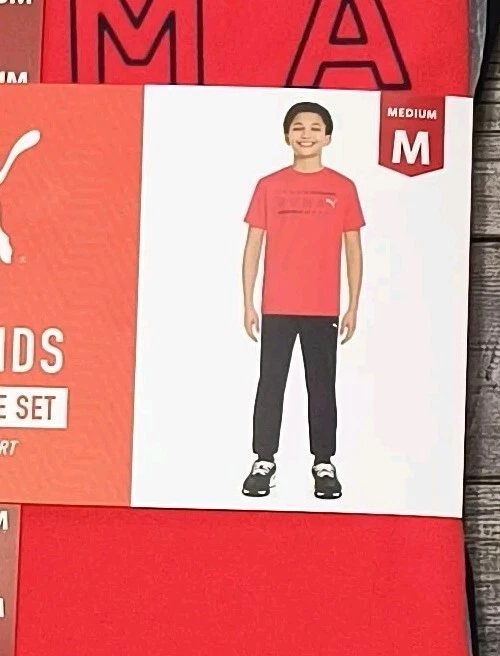 New! Boy's PUMA T-Shirt and Pants Outfit Size Medium Large - Image 2 of 4