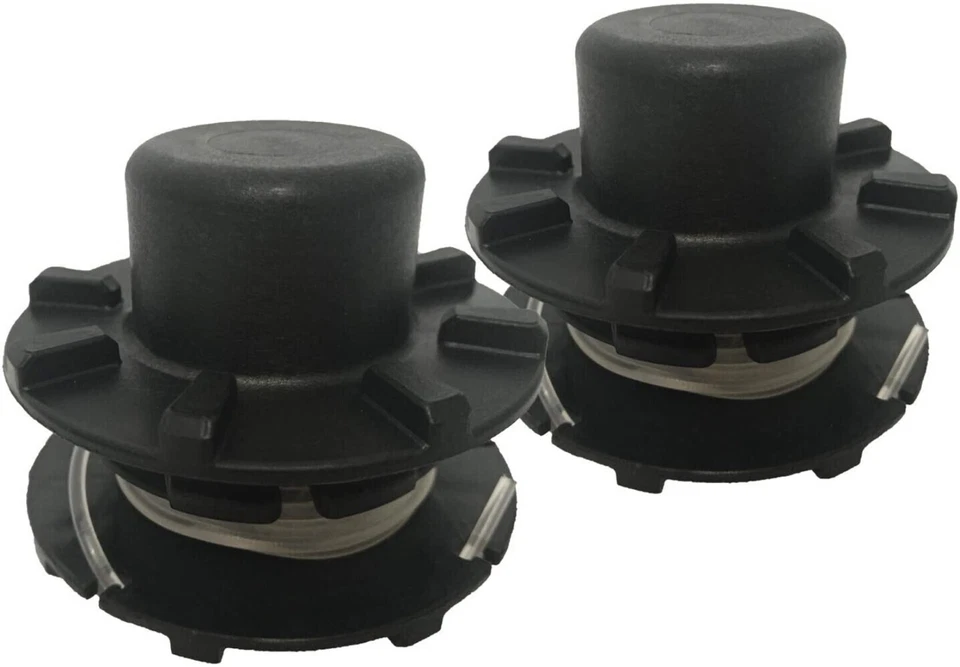 2 Pack Doppelfadenspule mit Abdeckung für Greenworks Rasentrimmer GD40BC 1301507
