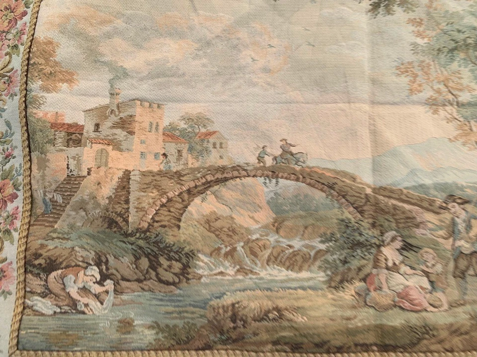 Medeival  Vintage French Amazing Tapestry Pictorial Home Decor Tapestry 3x4 ft - Image 2 of 4