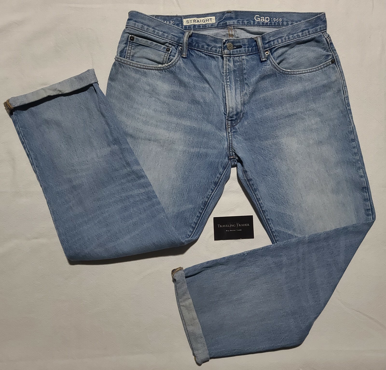 GAP 1969 Mens Straight denim jeans. 34 x 30 Light … Gem