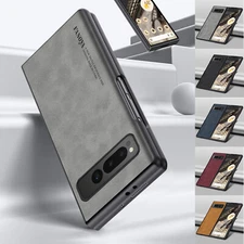 Fr Google Pixel Fold/9 Pro Fold Shockproof Plain Leather Skin-Friendly Slim Case