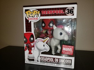funko pop deadpool on unicorn