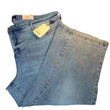 NUEVO NYDJ Teresa Pierna Ancha Tobillo Jeans Costuras Contorneadas Skylar Talla 28W