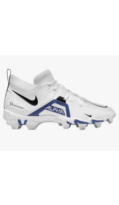 Nike Alpha Menace 3 Shark Football Cleats White Blue Men display picture 1