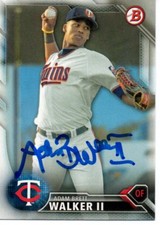 Adam Brett Walker II Minnesota Twins 2016 Bowman Signed Card