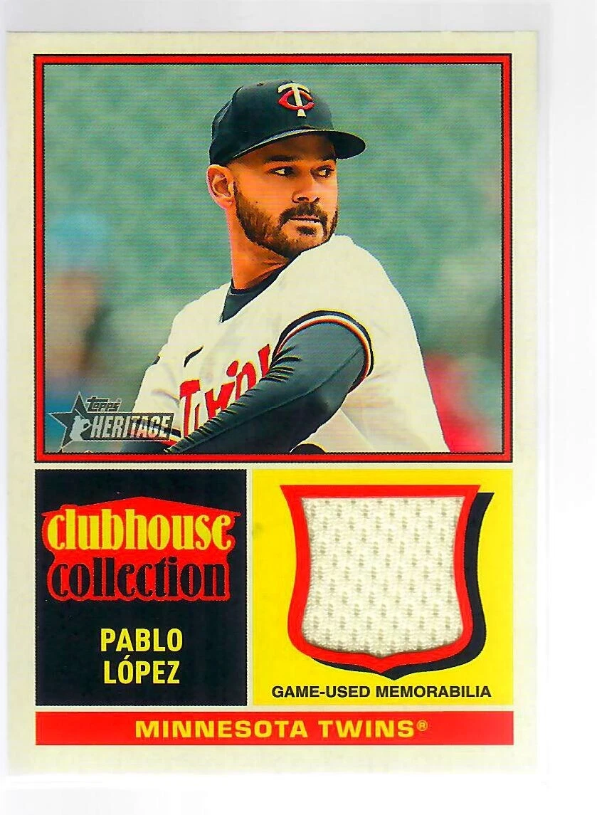 2025 Topps Heritage Baseball Clubhouse Collection Relic Pablo Lopez Twins #PL