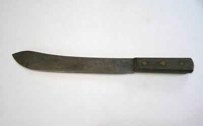 Vintage Friedr Herder Abr Sohn Carbon Steel Butcher Knife w 10'' Blade