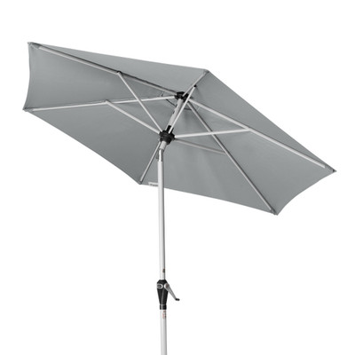 Doppler Kurbelschirm Active auto tilt 320cm Knicker Mast 35/38mm PES Hellgrau