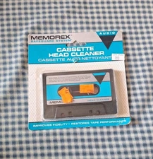 Vintage MEMOREX Safeguard System CASSETTE HEAD CLEANER Tape NOS New Old Stock