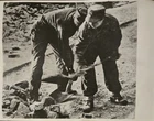 WW2, Oslo Norway Young Conscripts Clear Roads After Bombing Original Press Photo