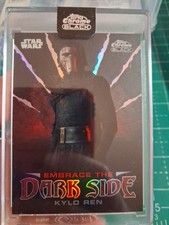Topps Chrome Black Star Wars 2024 KYLO REN EMBRACE THE DARK SIDE ONE TOUCH.