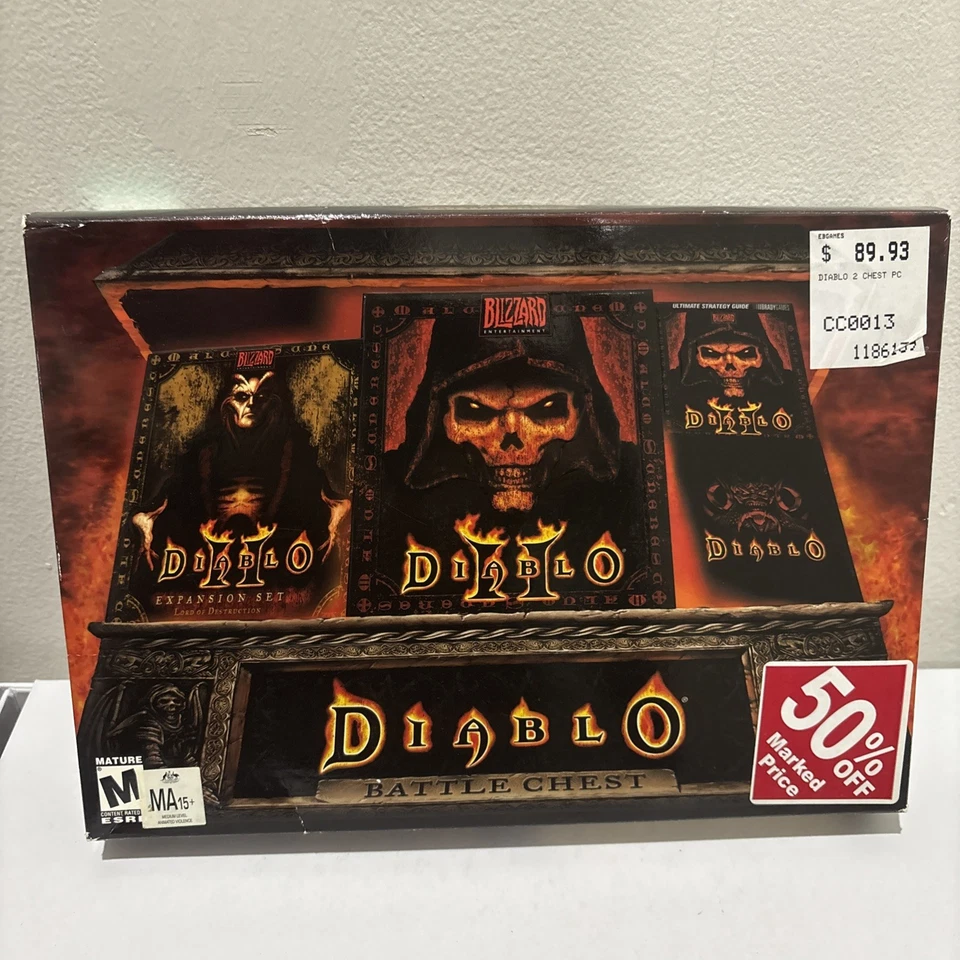 Diablo: Battle Chest PC Game Boxed Expansion Set Strategy Guide Vintage PC 2001 - Image 2 of 4
