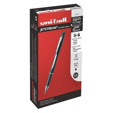 Uni-Ball Rollerball Pen, Stick, Medium 0.7 mm, Black PK12 40173 Uni-Ball 40173