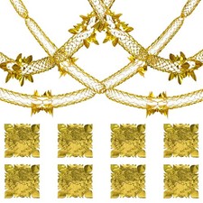 8 Pcs Christmas Ceiling Decorations Indoor,Hanging Foil Gold One Size,