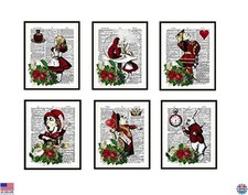 Paper Moon Media Set of 6 Vintage John Tenniel's Alice, Nursery Art Prints Alice