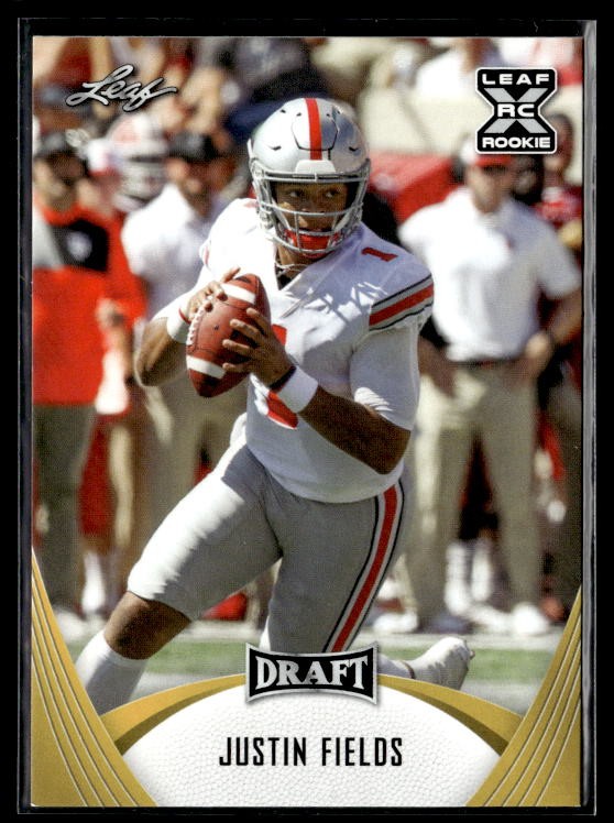 Justin Fields 2021 Leaf Draft #02 Gold Ohio State Buckeyes