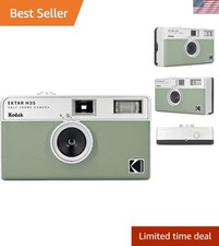 EKTAR H35 Half Frame Film Camera, 35mm, Reusable, Focus-Free, Lightweight, Ea...