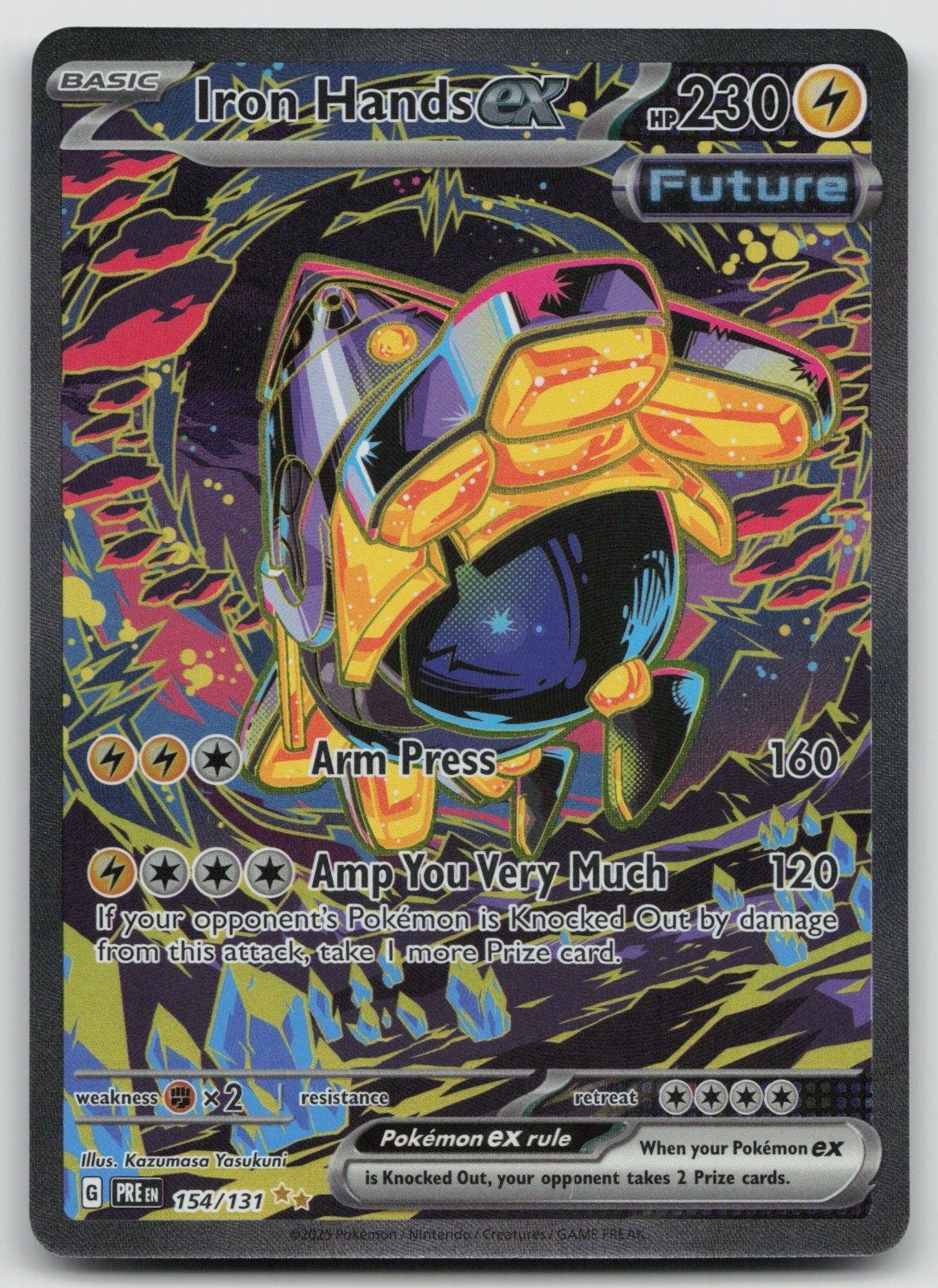 Iron Hands ex - 154/131 - Pokemon Prismatic Evolutions Special Illustration NM