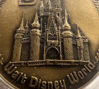 Vintage Walt Disney World Collectible Brass Bronze Coin Token