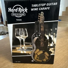 New Hard Rock  Hotel TULSA, OK  Wine & Cork Holder - Brown Metal - NEW in Box